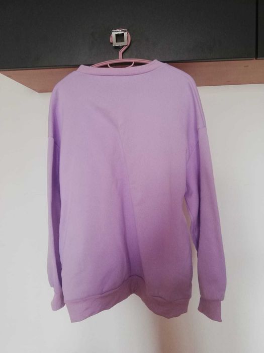 Pulover mov cu maneca picata