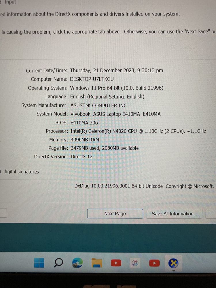 Laptop Asus E410MA impecabil