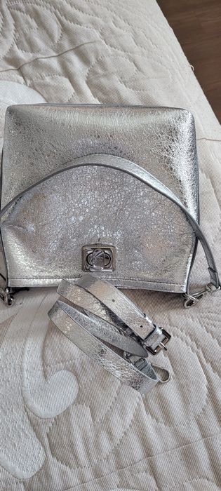 Чанта ZARA от естествена кожа