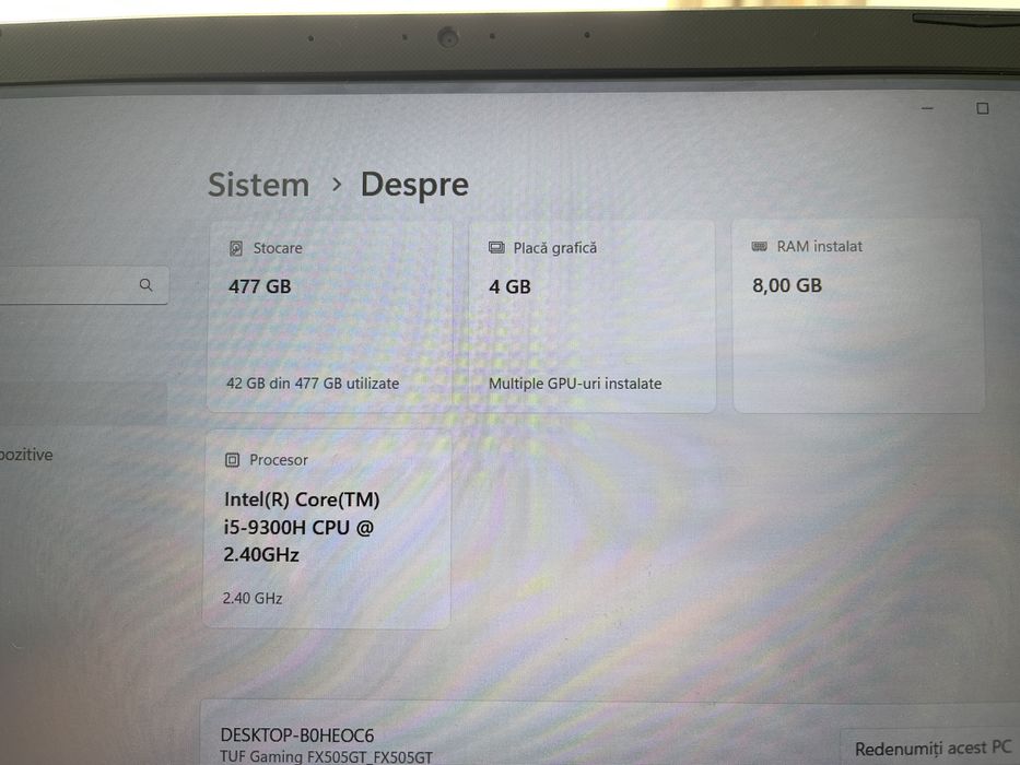Laptop Gaming ASUS TUF FX505GT I5-9300H