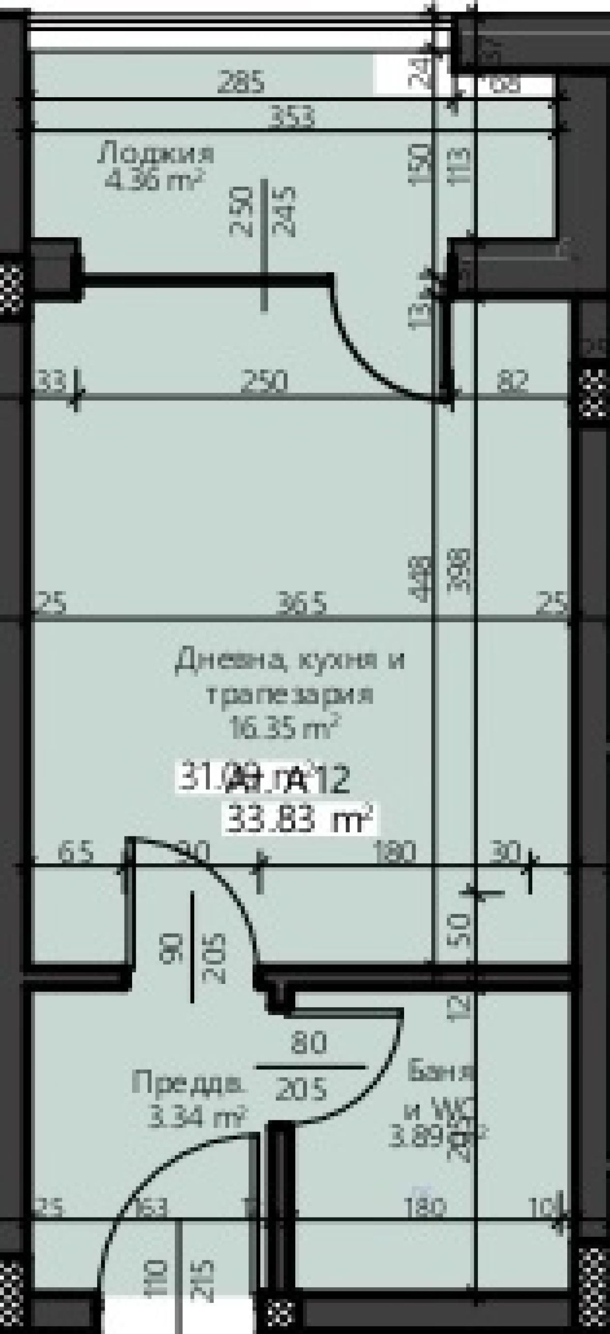 Продажба 1-стаен   гр. Бургас - Сарафово 42.89  m²