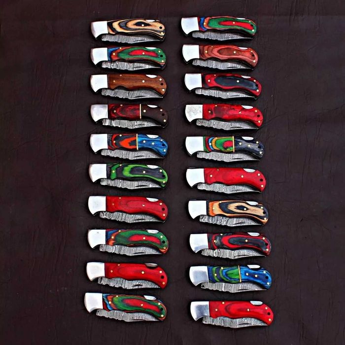 Складные ножи из Дамаска