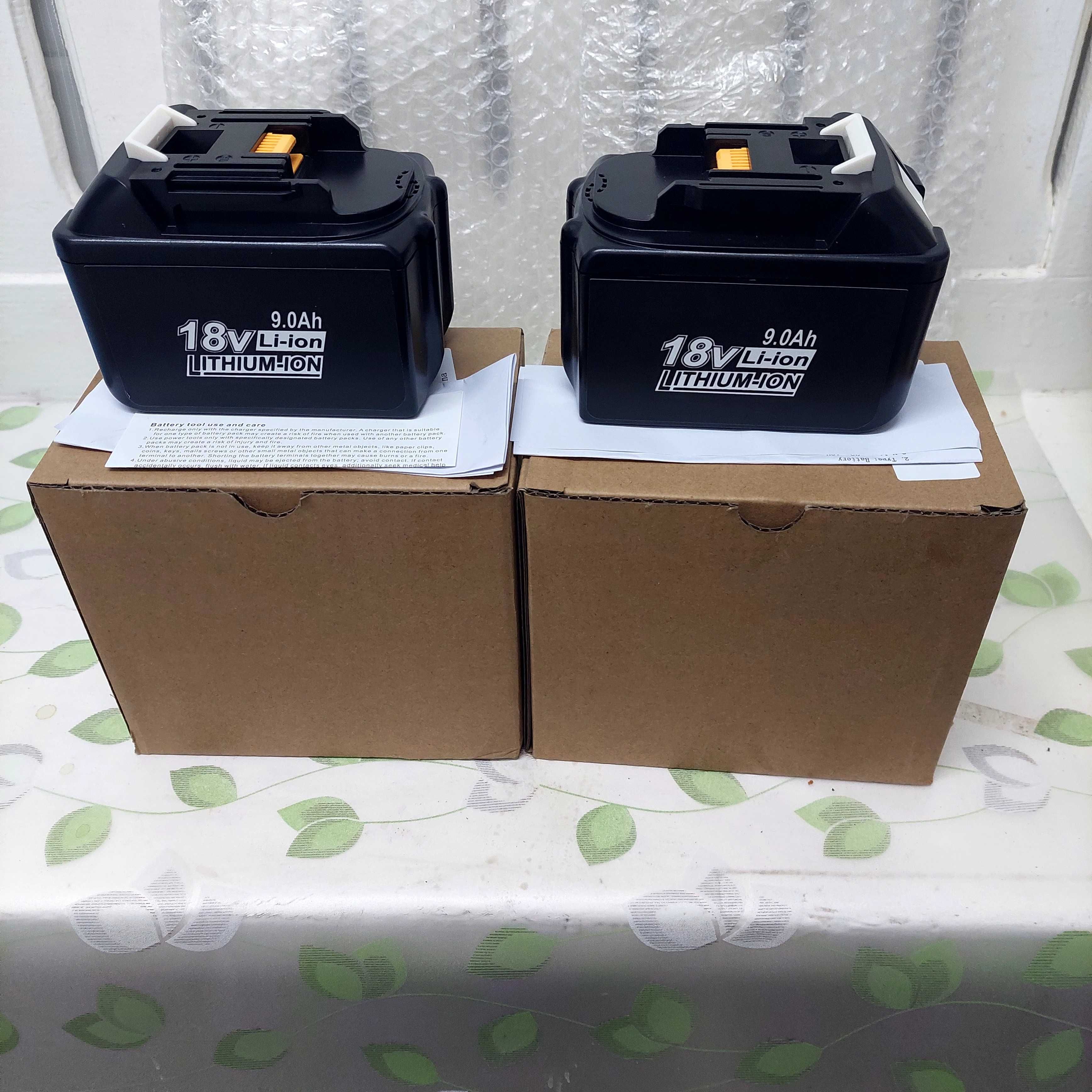 Baterii compatibile cu MAKITA 18 V.  ;  9 Ah + incarc. NOI
