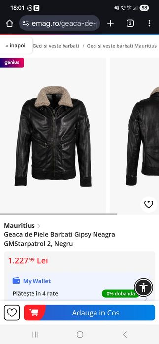 Geaca noua piele naturala