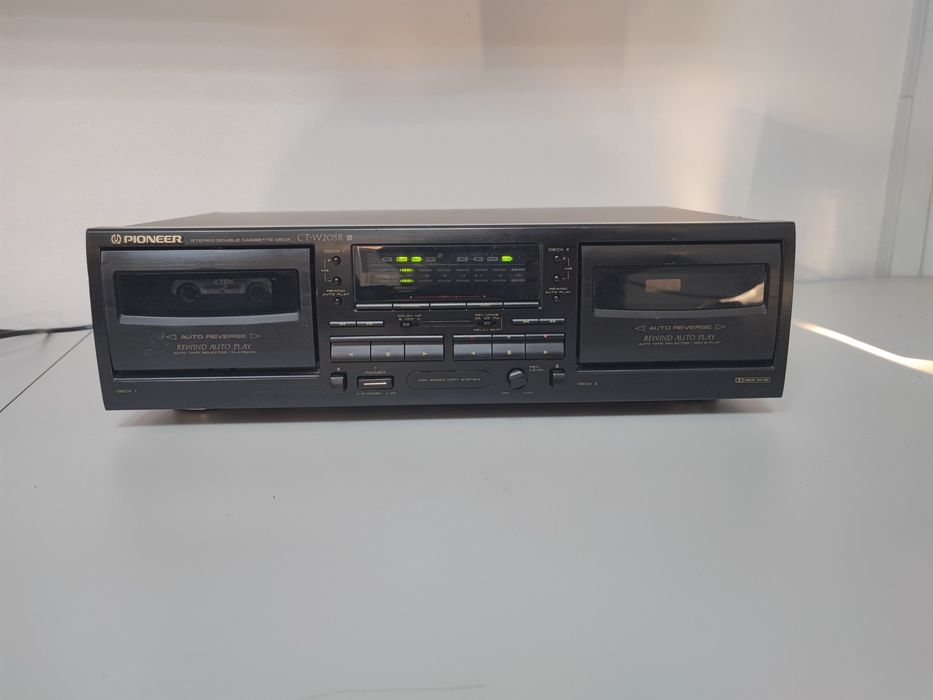 Deck dublu Pioneer CT W205R auto reverse Rec stereo cassette