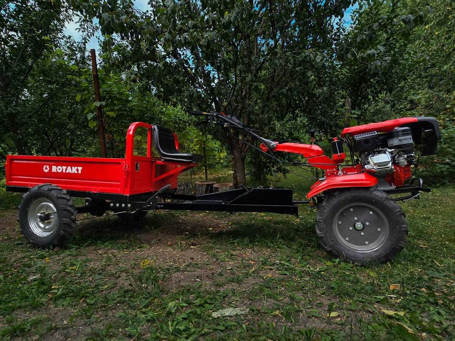 Motocultor Rotakt RO17RE-2P 17 CP + Remorcă 4×4 REM650