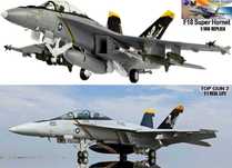 Macheta avion metalica F/A-18F Super Hornet Top Gun Pirate Ghost 1:100