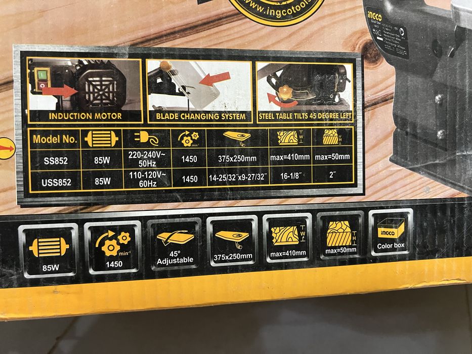 Продам лобзиковую пилу INGCO Scroll Saw SS852