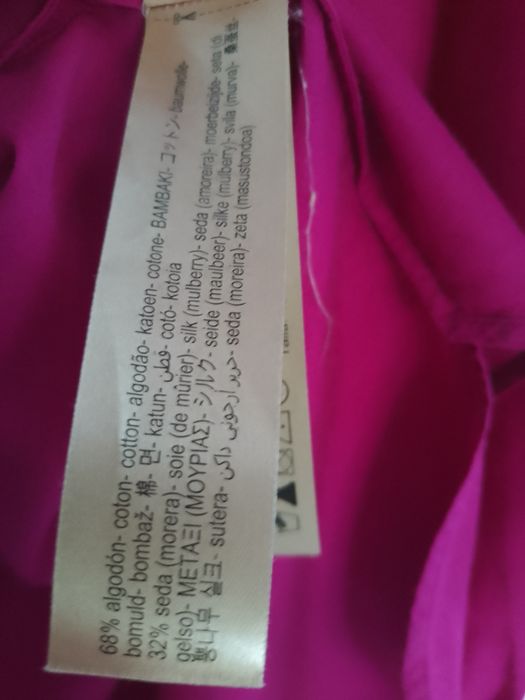 Cămașă damă fuchsia ,deosebită marca Massimo Dutti calitativă