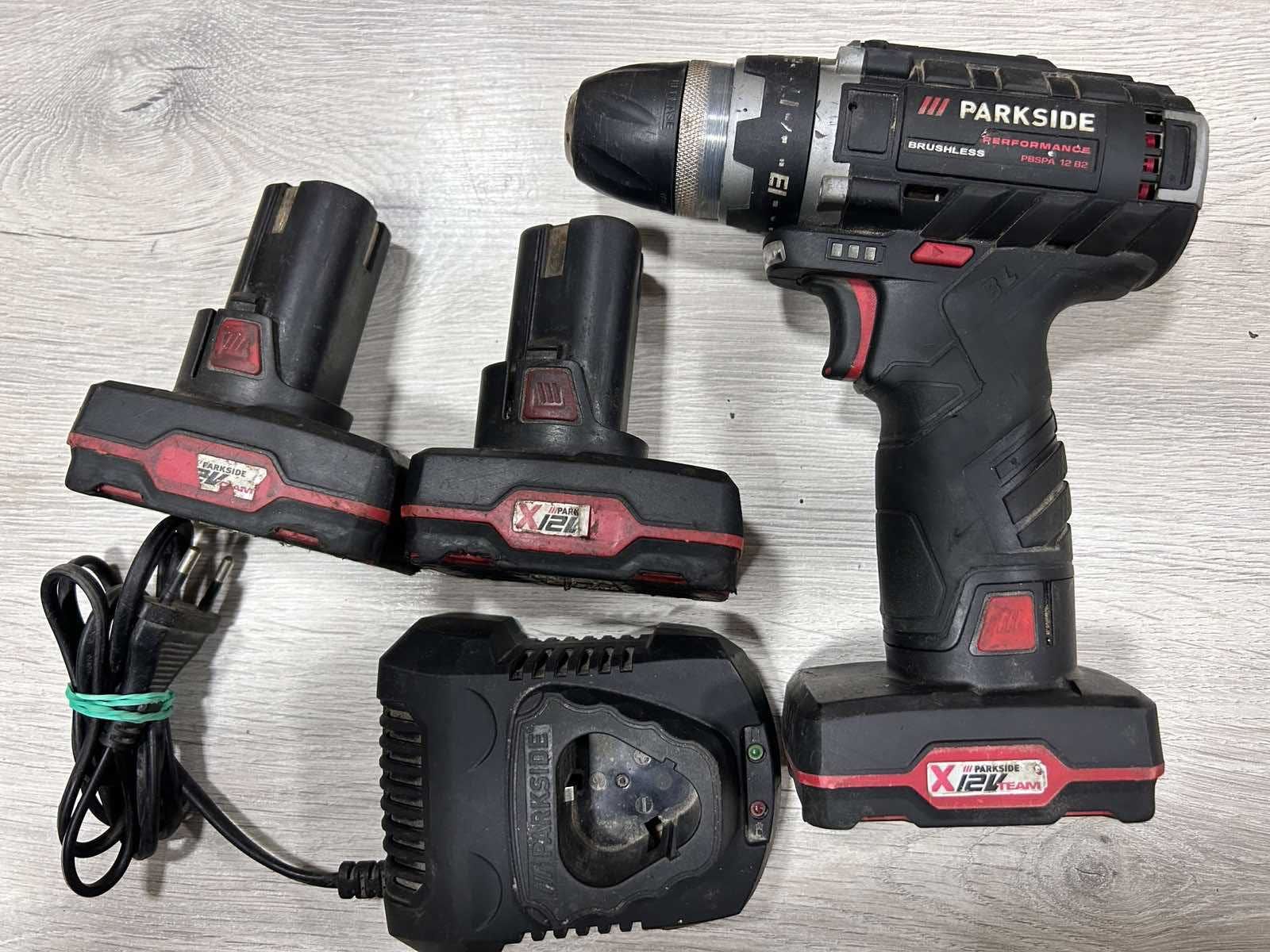 Винтоверт  Parkside Performance PBSPA 12 B2 с 3 батерии 4ah
