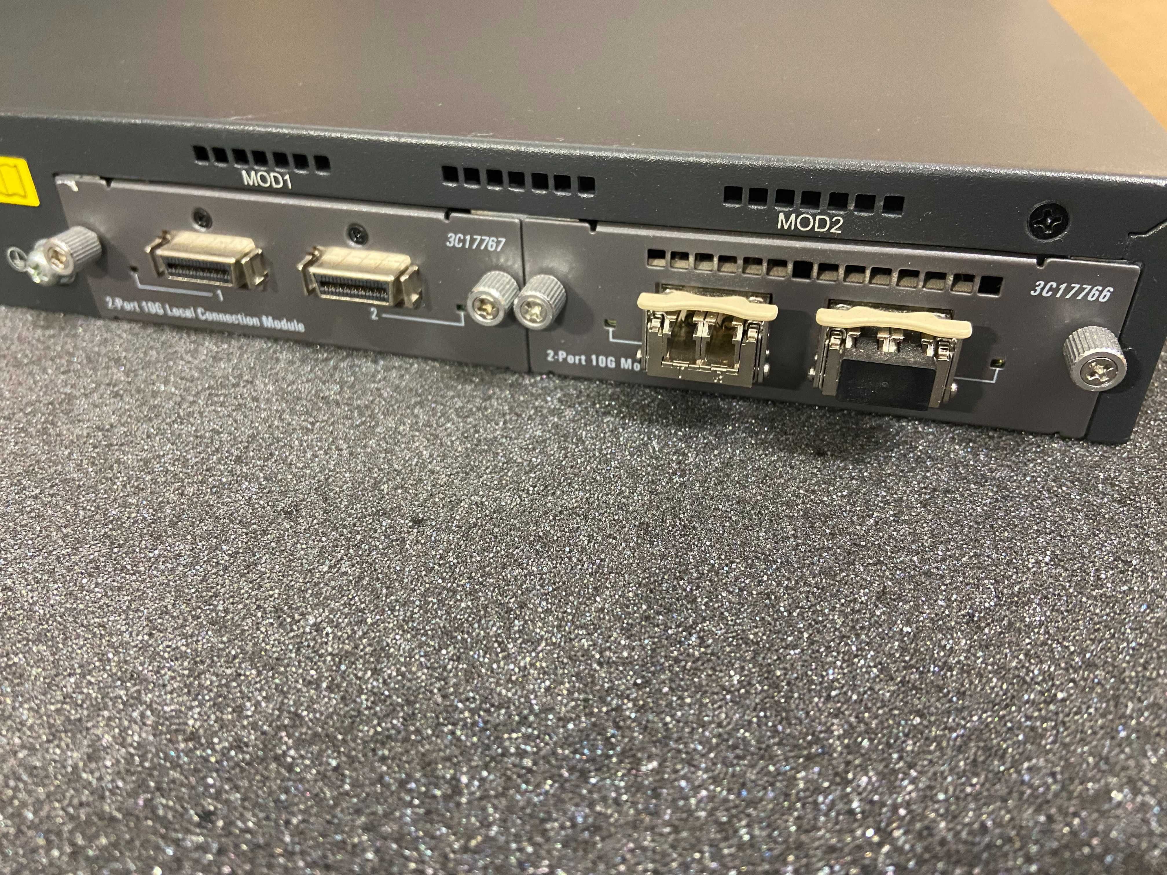 3Com 4800G PoE 48 портов гигабитов мрежов суич, 4x SFP, 2x 10Gb XFP