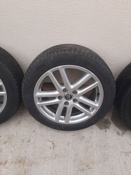 Jante OEM VW, R 17,  7.5 J,  et. 47 și anvelope allseason 225 50 17.
