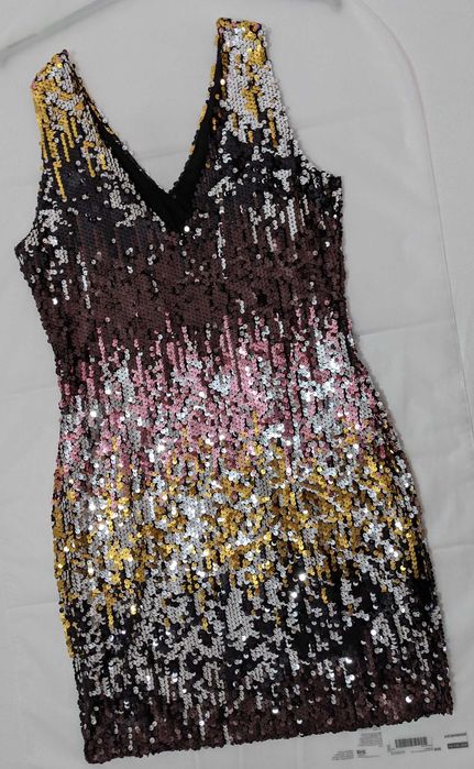 Rochie La Femme de ocazie, mărime M, cu paiete multicolore, nouă