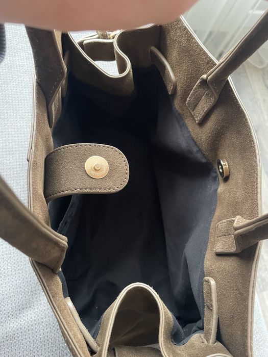 Кафява чанта - естествен велур