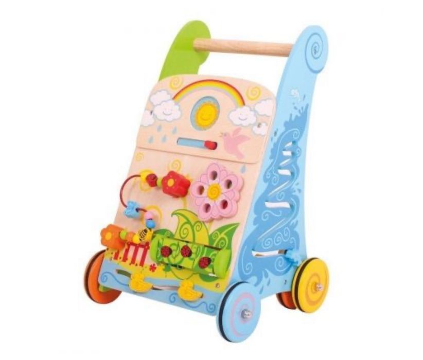 Дървен уокър - Проходилка с активности 6 в 1