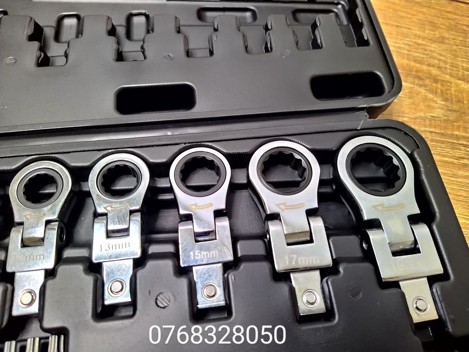 Set chei tubulare cu clichet 6-19mm, 20 piese, CrV