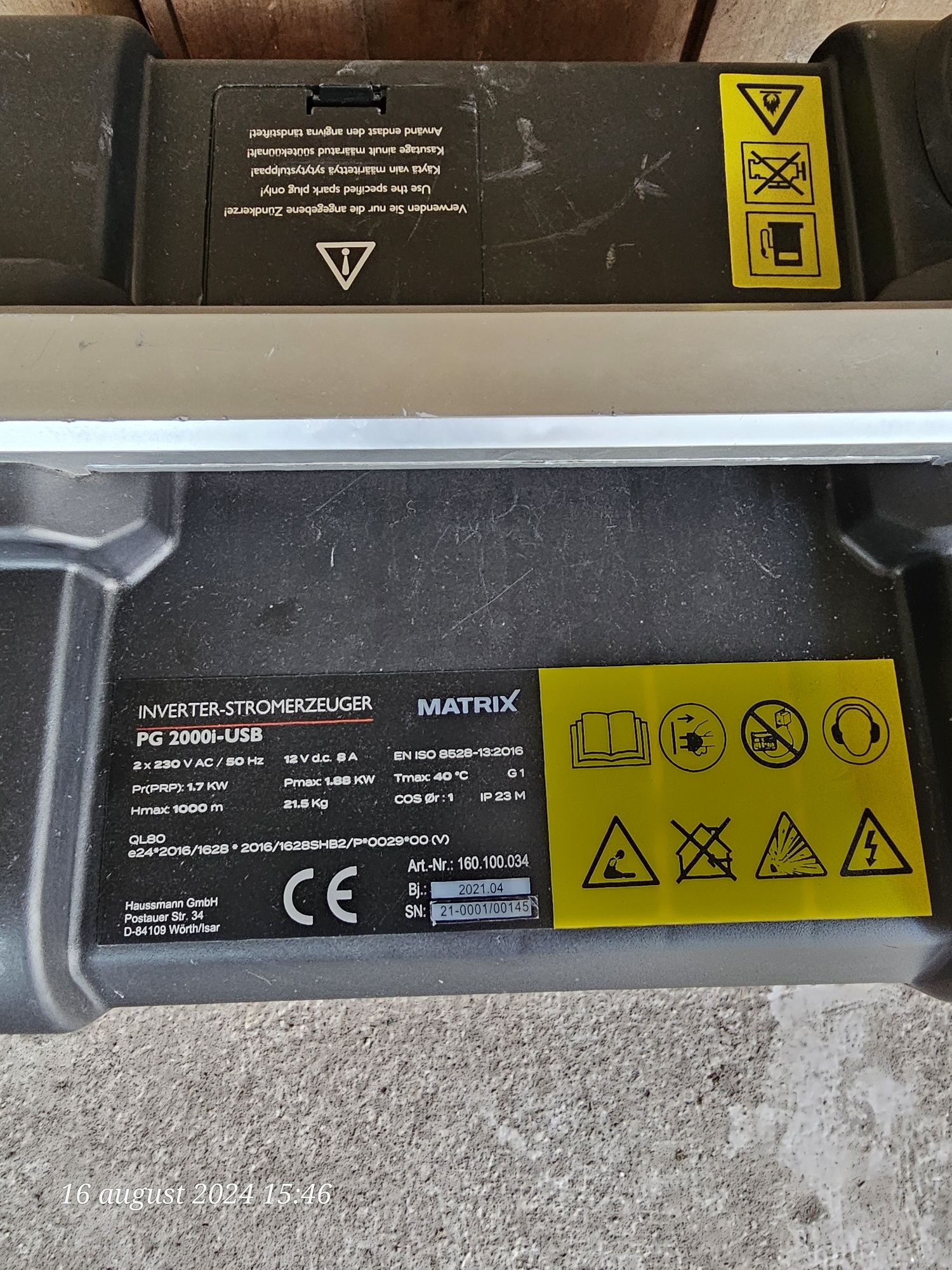 Generator de curent electric MATRIX PG2000i-USB
