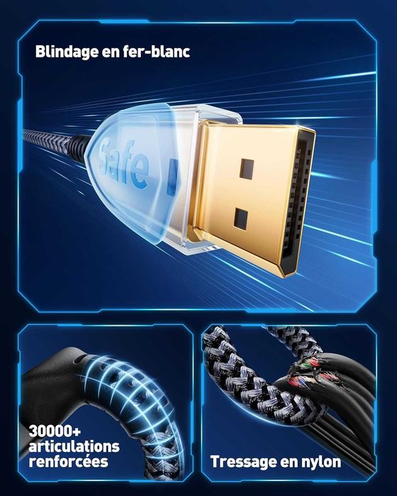 Cablu Maxonar 16K DisplayPort 2.1,5m,16K-60Hz,HDR10,FreeSync,G-Sync