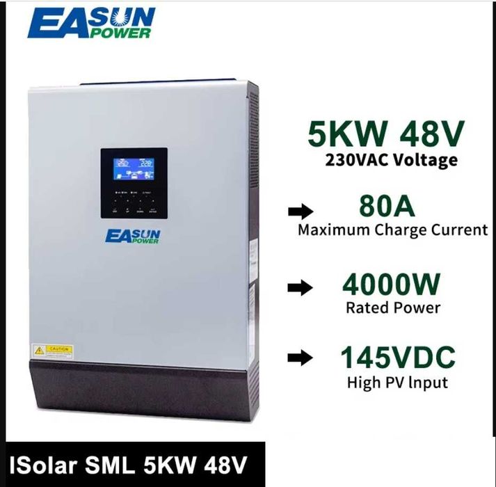 Invertor solar fotovoltaic hibrid offgrid Easun PWM MPPT hibrid