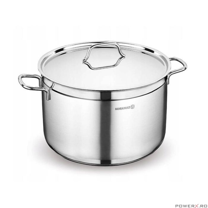 Oala cu capac din inox, 30X20cm 14litri, compatibila cu toate tipurile