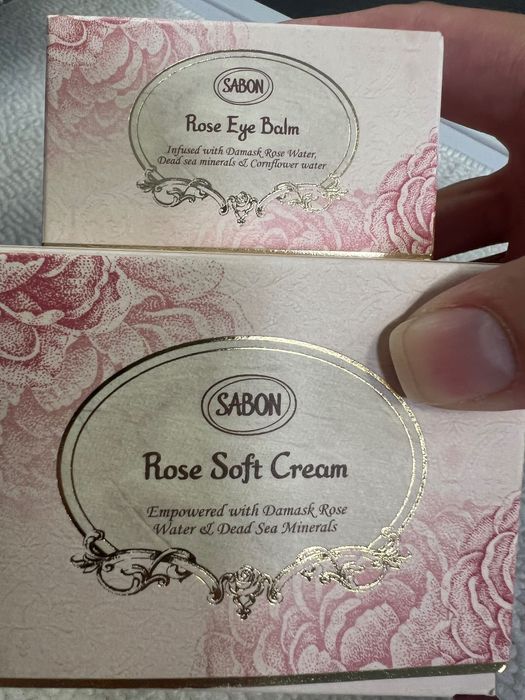 Set Sabon eye creme + face cream with damasc rose 15ml + 80 ml