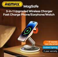 Remax RP-W90 3в1 Док-станция MagSafe 22W для iPhone Apple Watch AirPod