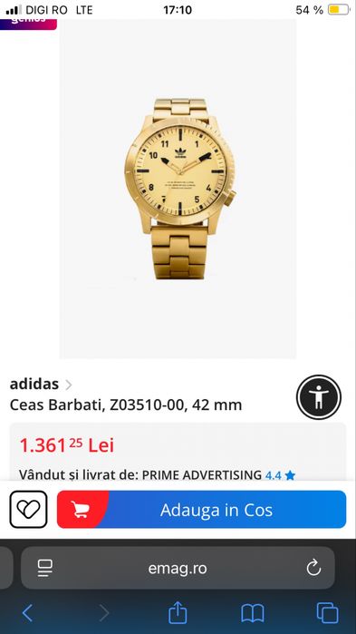 Vand ceas Adidas Gold
