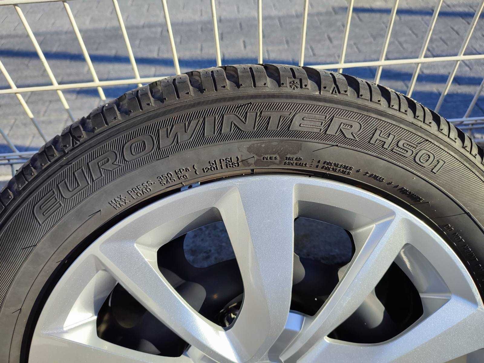 259 - 4бр. Стоманени джанти + тасове 16'' 4x108 с гуми 195/65R16 Opel