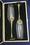Set pahare sampanie, cristal