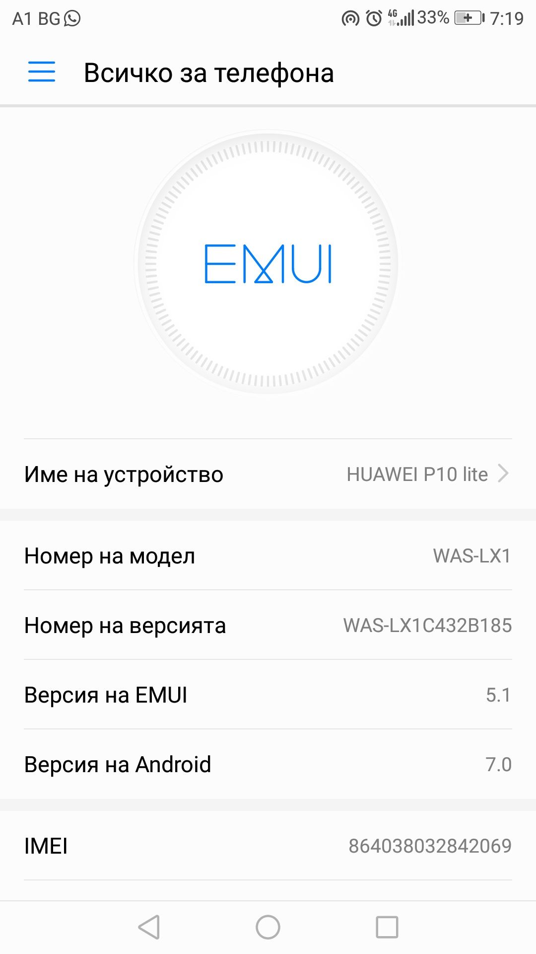 Смартфон HUAWEI P10 lite