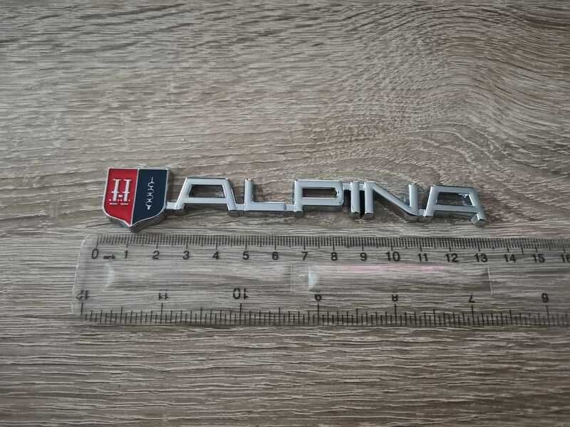Alpina Алпина сребриста метална емблема