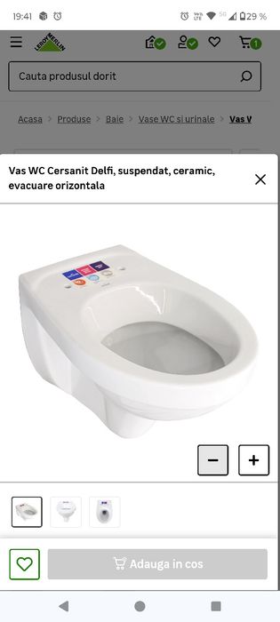 Vas wc suspendat Ceresit nou