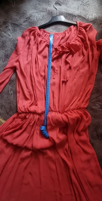 Rochie din voal portocaliu închis