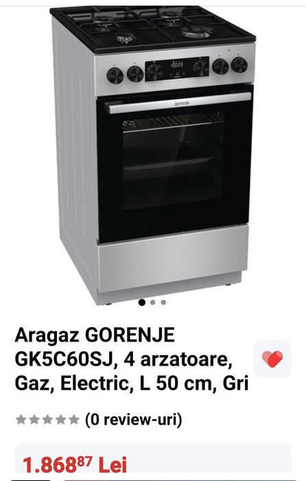 Aragaz Gorenje model arggk5c60sj