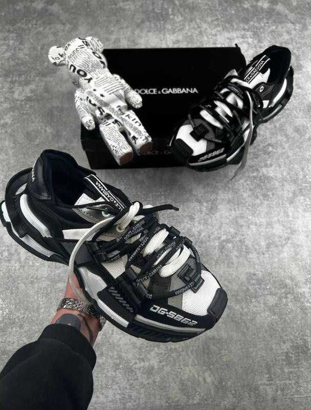[100 LEI REDUCERE] Adidasi/sneakers barbati Dolce & Gabbana Space B&W