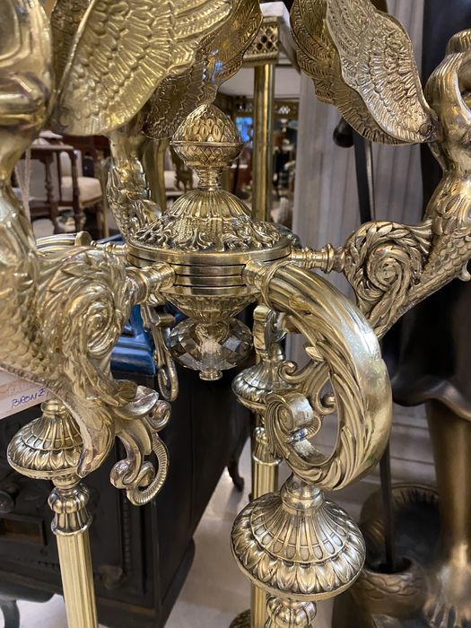 Masuta bronz masiv/ blat sticla securizata