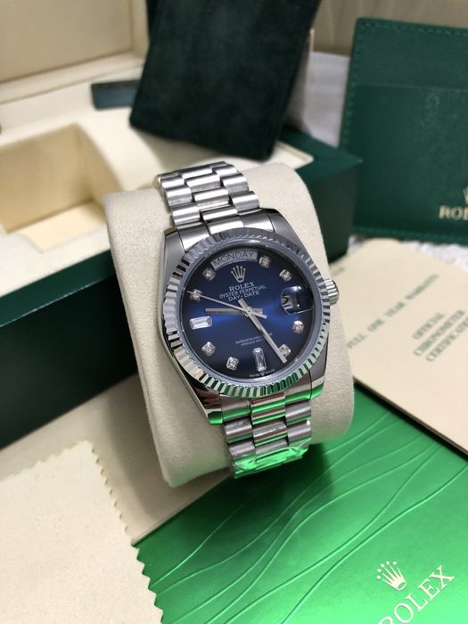 Ceas rolex day-date blue dial 36,mm lady