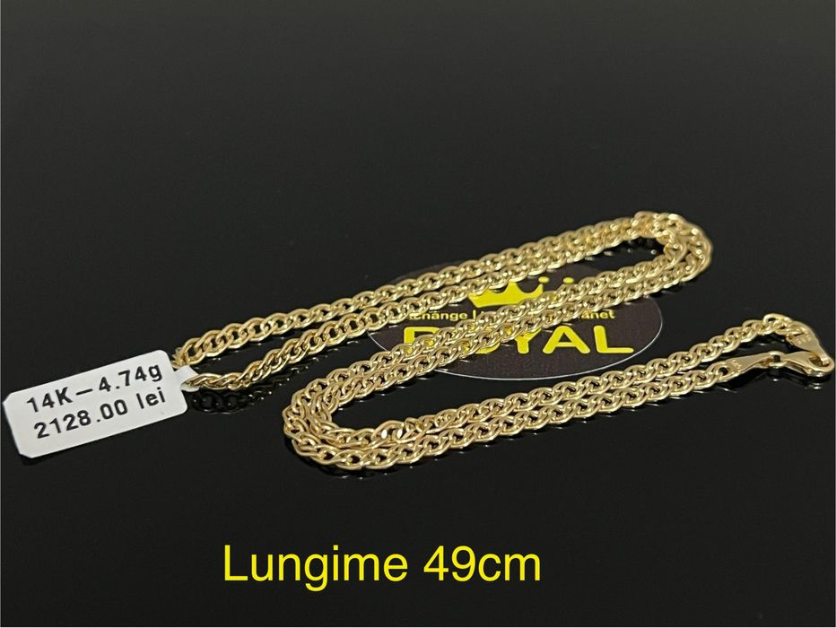 Bijuteria Royal CB : lant aur nou 14k unisex 4,74gr