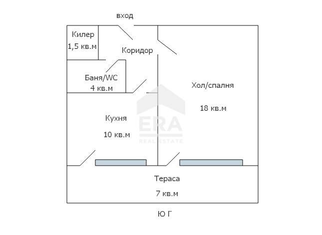 Южна обзаведена гарсониера за продажба, в горната част на кв. Възражда
