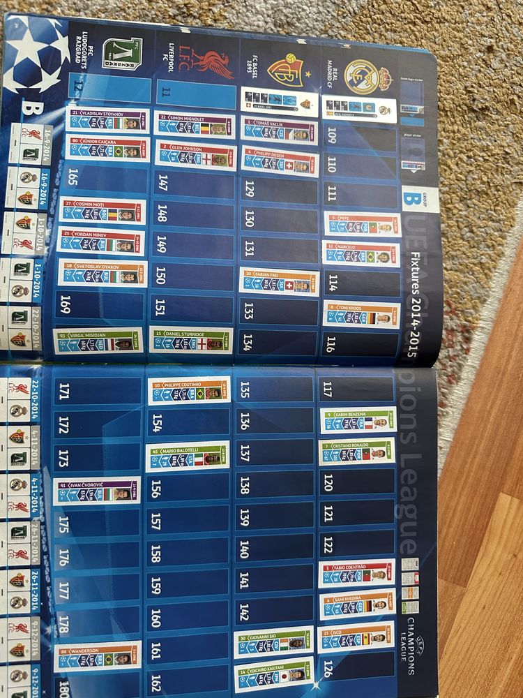revista stickere fifa 365 panini champions league 14/15