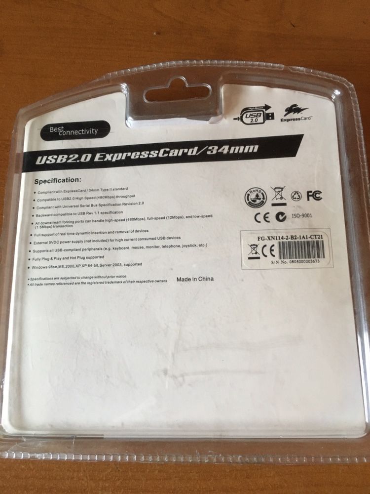 Usb 2.0 expresscard 34mm