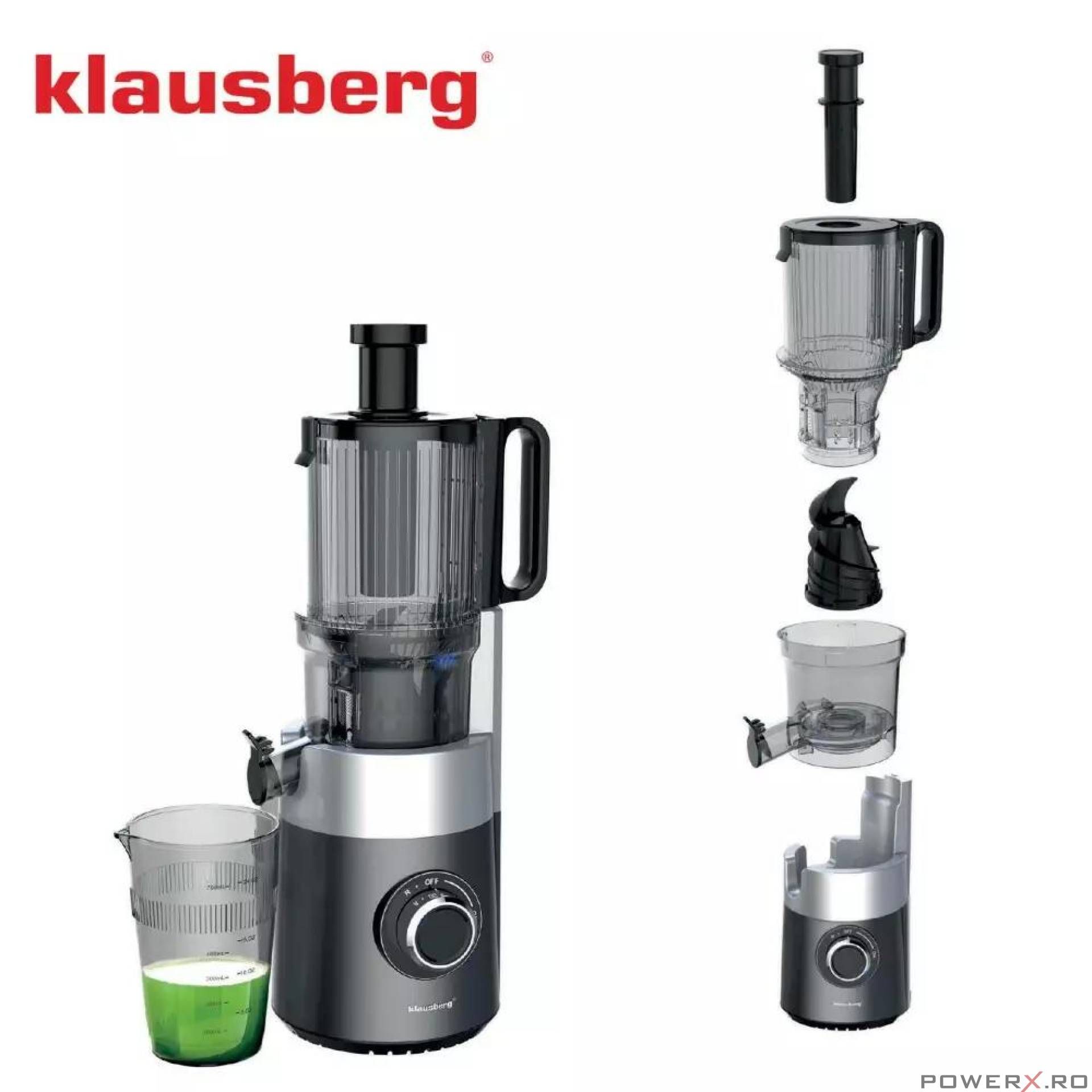 Storcator vertical pentru fructe si legume, putere 180 W, gri,