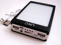 60000 mAh POWER BANK-Батерия 20 LED диода+Соларно зареждане