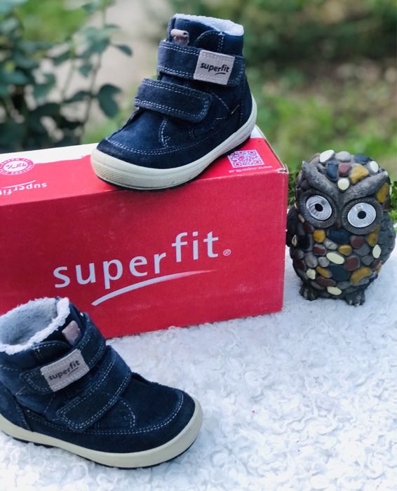 Ghete baiat SUPERFIT-marimea 24,inter15cm,Piele,impermeab,ca Salomon