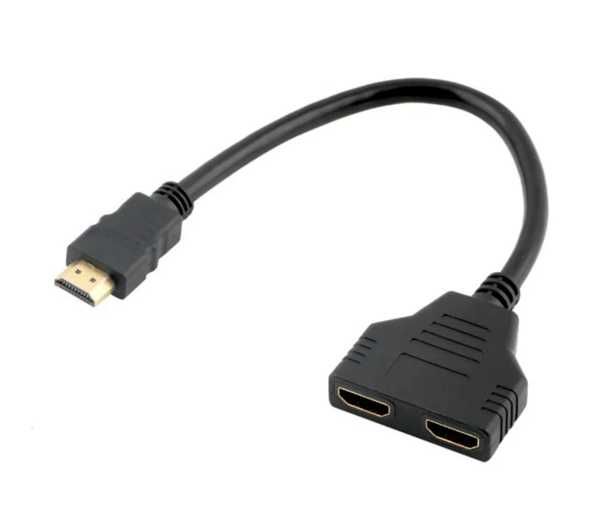 Cablu adaptor HDMI Splitter 2 in 1 – 30cm