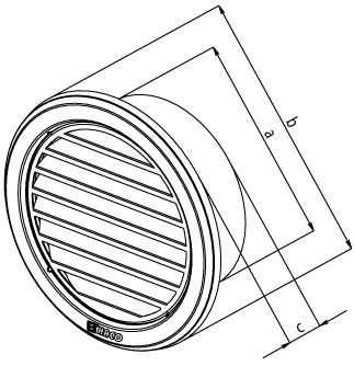Вентилационна решетка с мрежа  инокс - кръгла