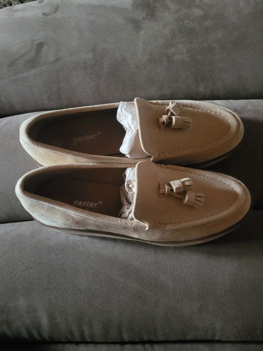 Mocasini, piele întoarsă