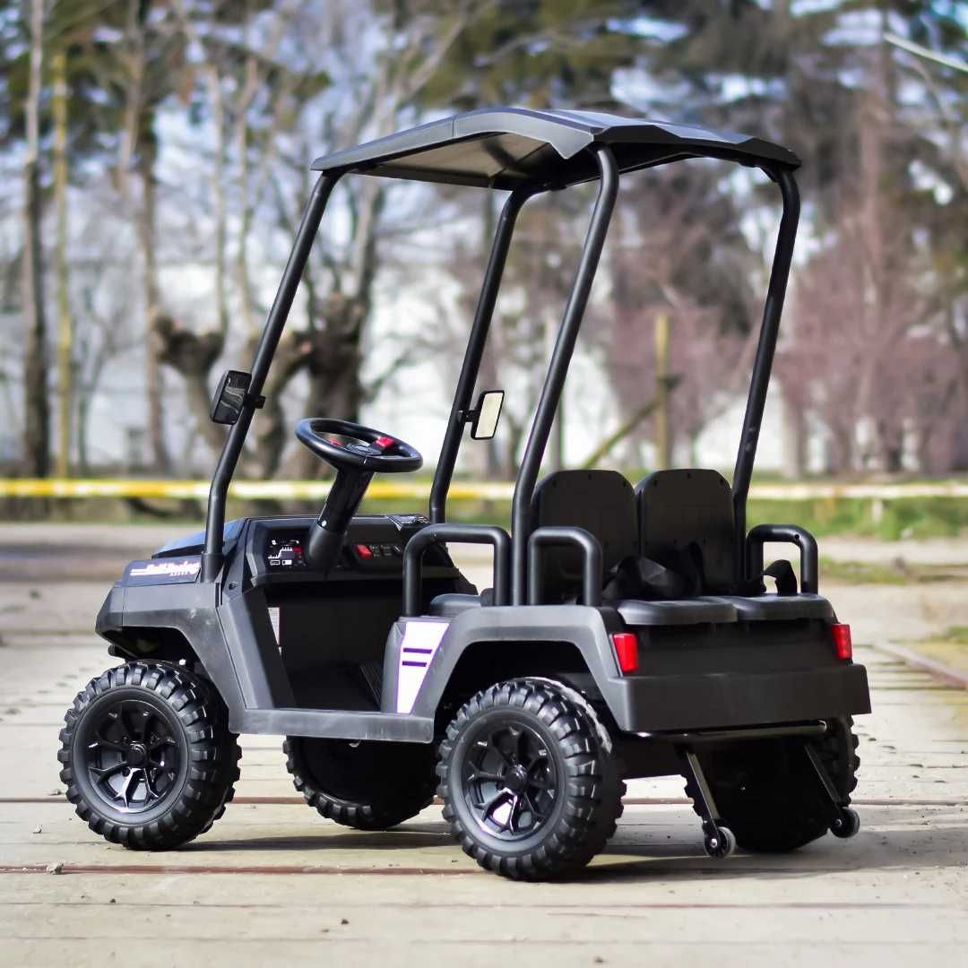 UTV electric pt. 4 copii Kinderauto Golf-Kart 2x 200W, 24V 7Ah Black