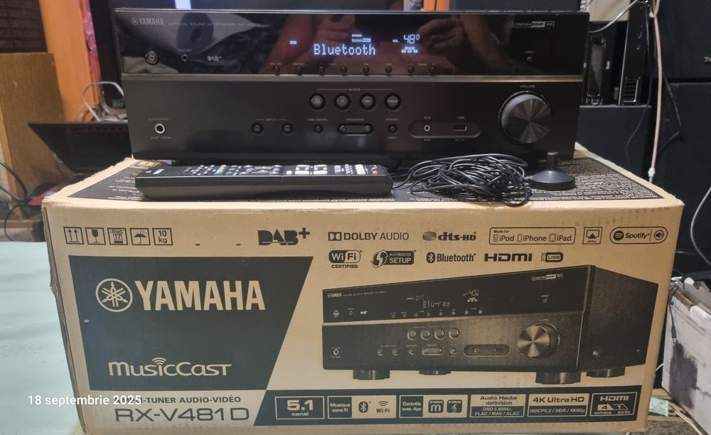 Receiver 5.1 Yamaha rx-v481d, bluetooth,wi-fi
