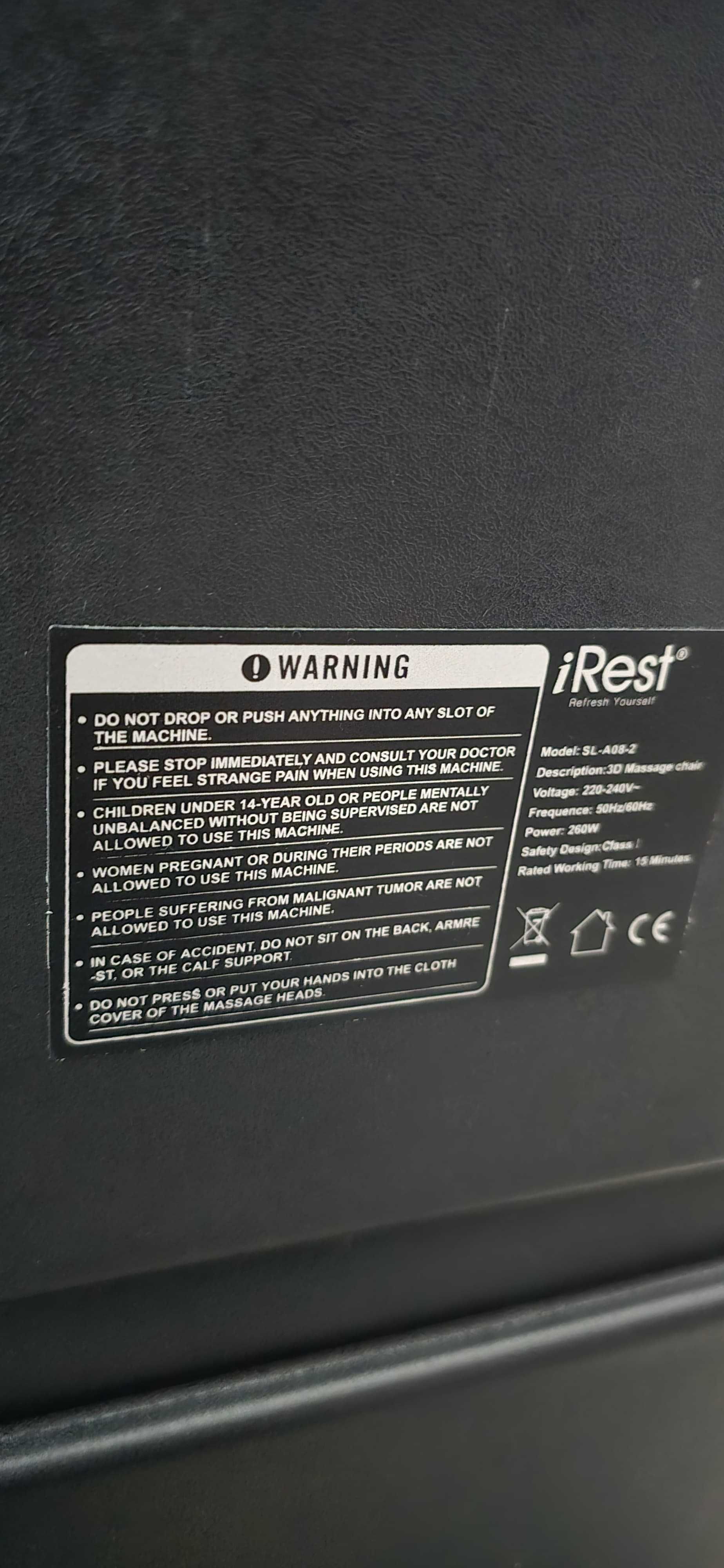 Scaun masaj iRest SL-A08-2